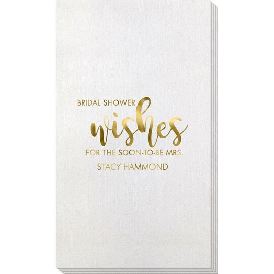 Bridal Shower Wishes Bamboo Luxe Guest Towels